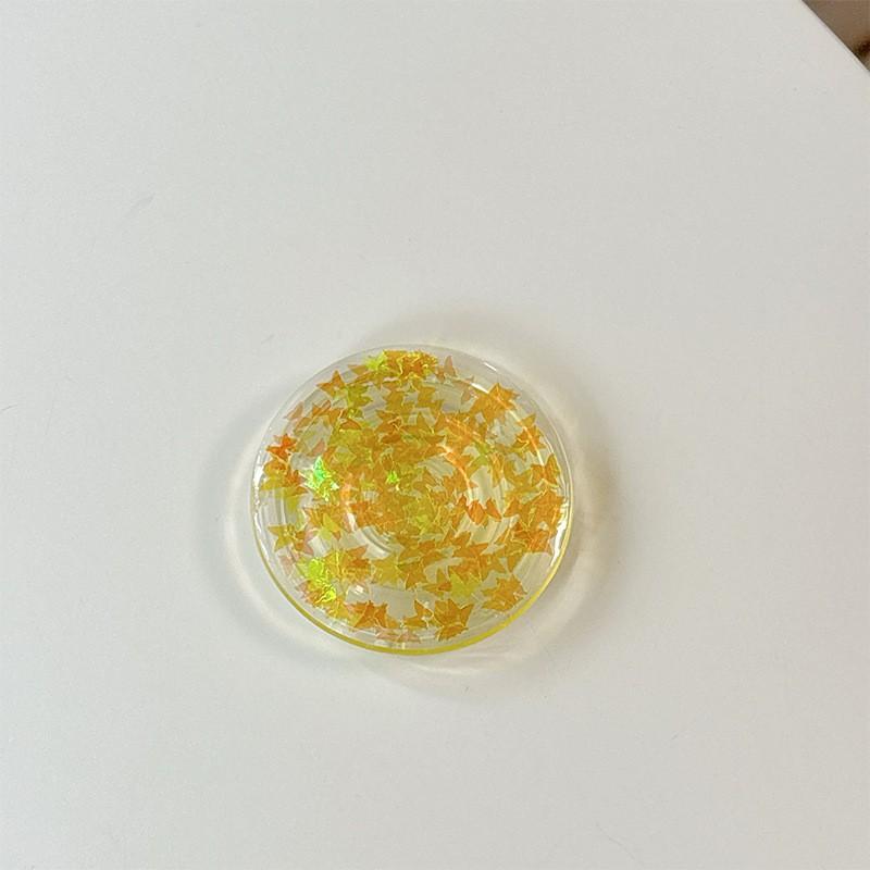 Butterfly Glitter Solid Color Circular Phone Airbag Holder Korean Ins Style Desktop Stable Portable Ring Women's Gift