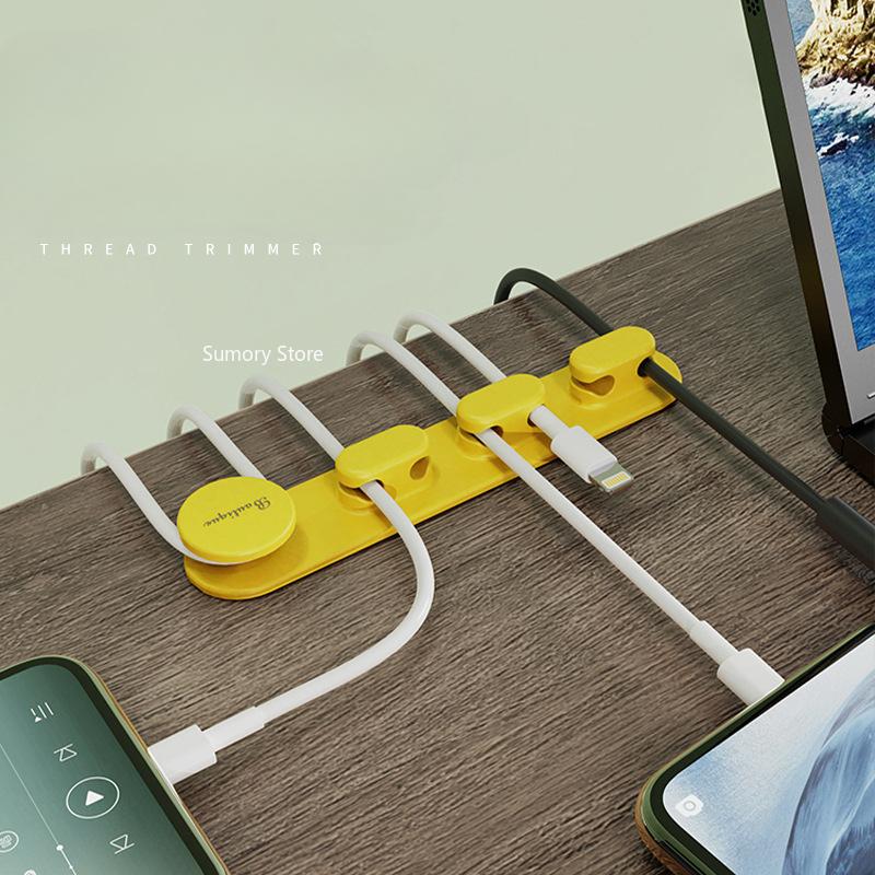 Masaüstü Kenar Kablo Klipsi Kablo Düzenleyici Yönetim Yatağı Masa Yan Tel Tutucu Usb Şarj Kablosu Kelepçe Hattı Sabit Klipler Toka