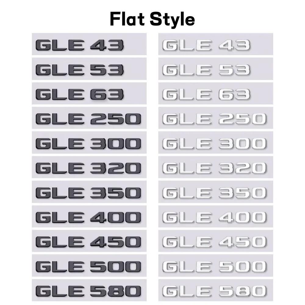 GLE43 53 63 GLE250 300 320 350 400 GLE450 500 580 pegatina de coche con letras para clase GLE modificación etiqueta de maletero trasero