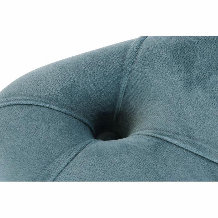 Lavice - Glam - Modrá - Polyesterový samet - 2místná - MDF 88x53x48 cm
