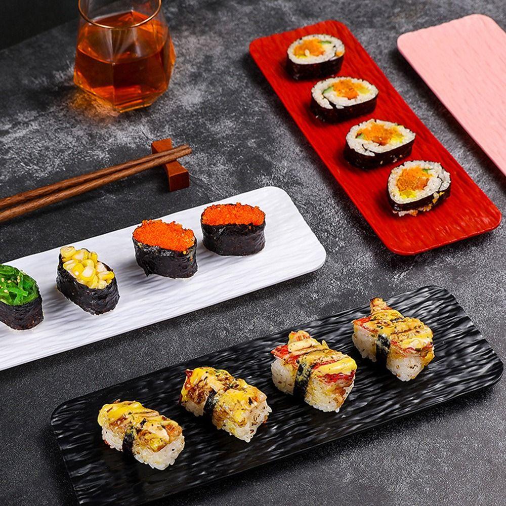 Rectangular Shape Sushi Plate Multicolor Flat Plate Creative Restaurant Plate  Restaurant Use