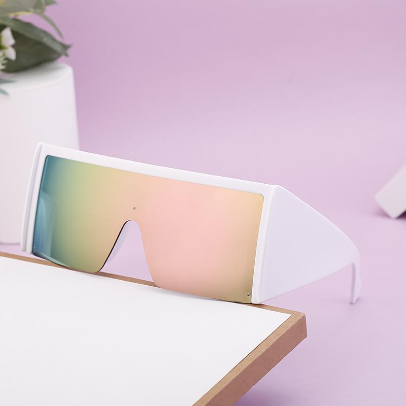 Oversized Y2K Square Sunglasses Women Men Luxury Designer Vintage Punk Big Frame Shades Flat Top Sun Glasses