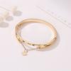 Women Luxury Bracelets Bangles Heart Forever Love Roman Numerals Charm Bracelet