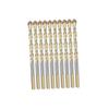 10-Piece HSS Coated Triangle Twist Spiral Drill Bit Set for Enhanced Performance