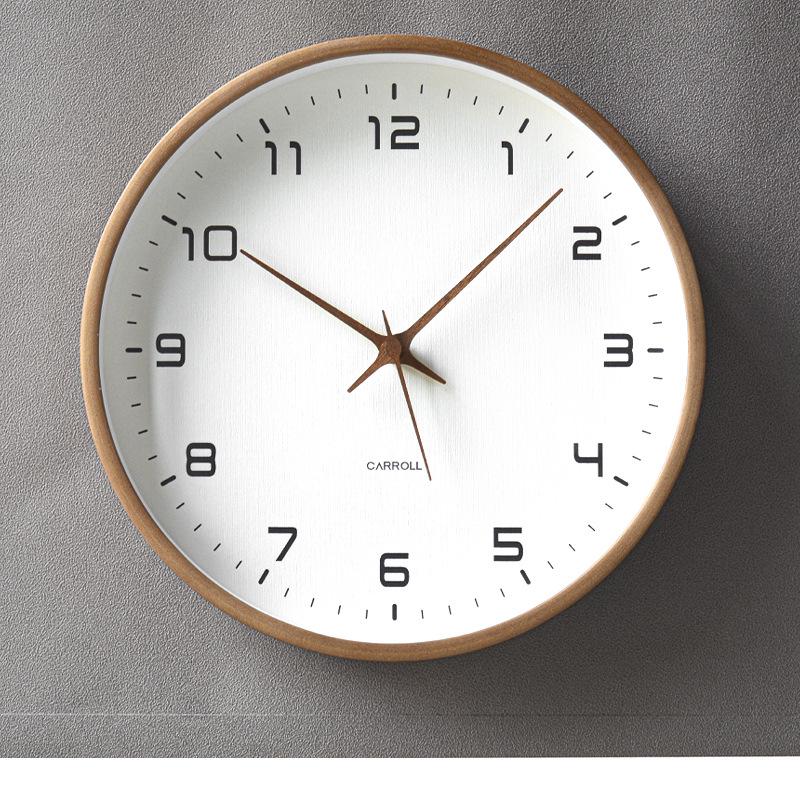 

Японские настенные часы из массива дерева 2024 года - Скандинавский бесшумный дизайн для гостиной Light