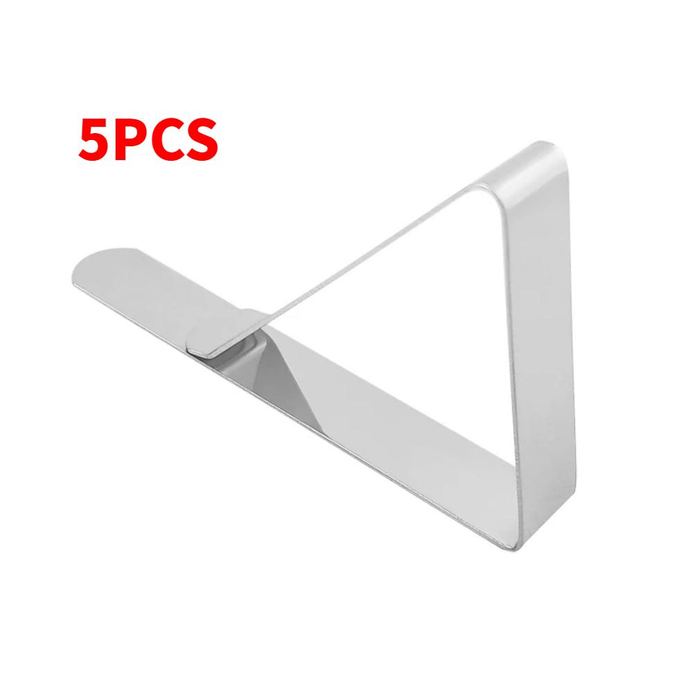 

50 шт., противоскользящий зажим для скатерти из нержавеющей стали, Нескользящий крепежный держатель, зажим для свадьбы, кемпинга, променада, чехла для скатерти 5PCS