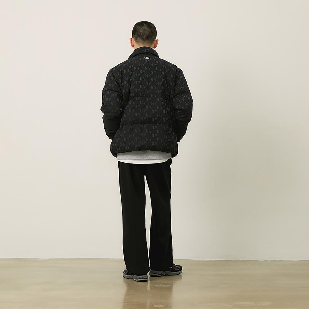 New MLB MONOGRAM Collection New York Yankees 24FW Down Jacket Unisex Black 3ADJM0346-50BKS