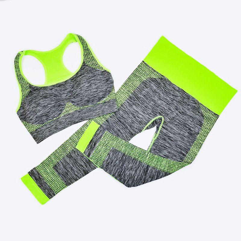 Premium Quality Fitness Workout Clothing Women's Gym Sports Running Girls Slim Leggings And Tops
