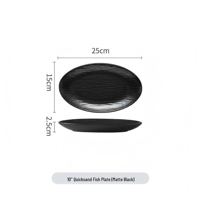 Abay Ceramic Nordic Oval Fish Plate
