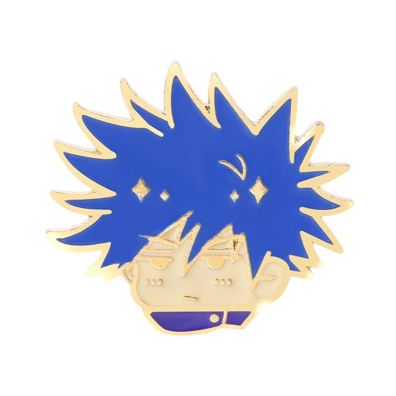 Stylish And Colorful Alloy Enamel Pin Badge Of Jujutsu Kaisen Characters For Casual Wear And Personal Accessories