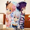 Anime I-Is t-the O-Order a-a R-Rabbit Throw Flannel Throw Blanket, Lightweight Cozy, Durable Washable cute Cool