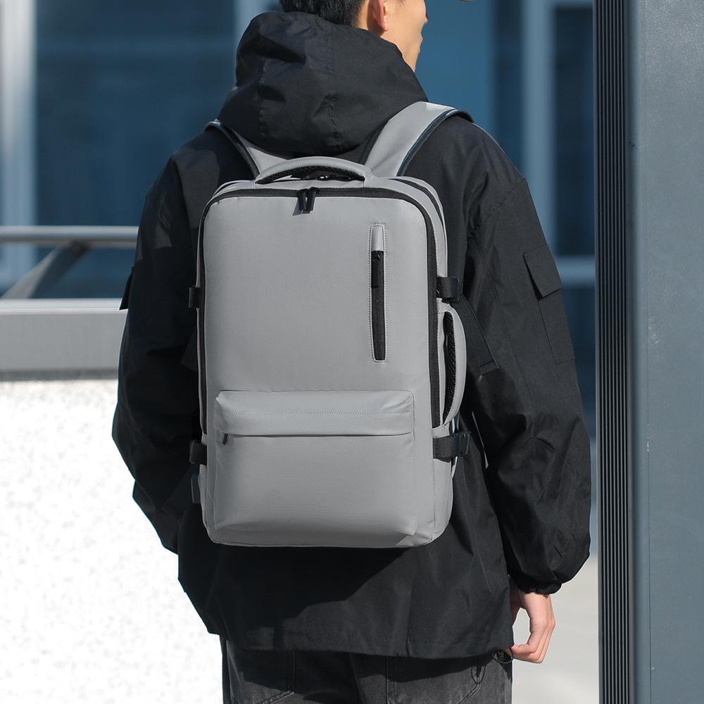 Business Commuting Large Capacity Backpack Fashionable Wear-resistant Casual Laptop Bag Multifunctional Lightweight Student School Bag