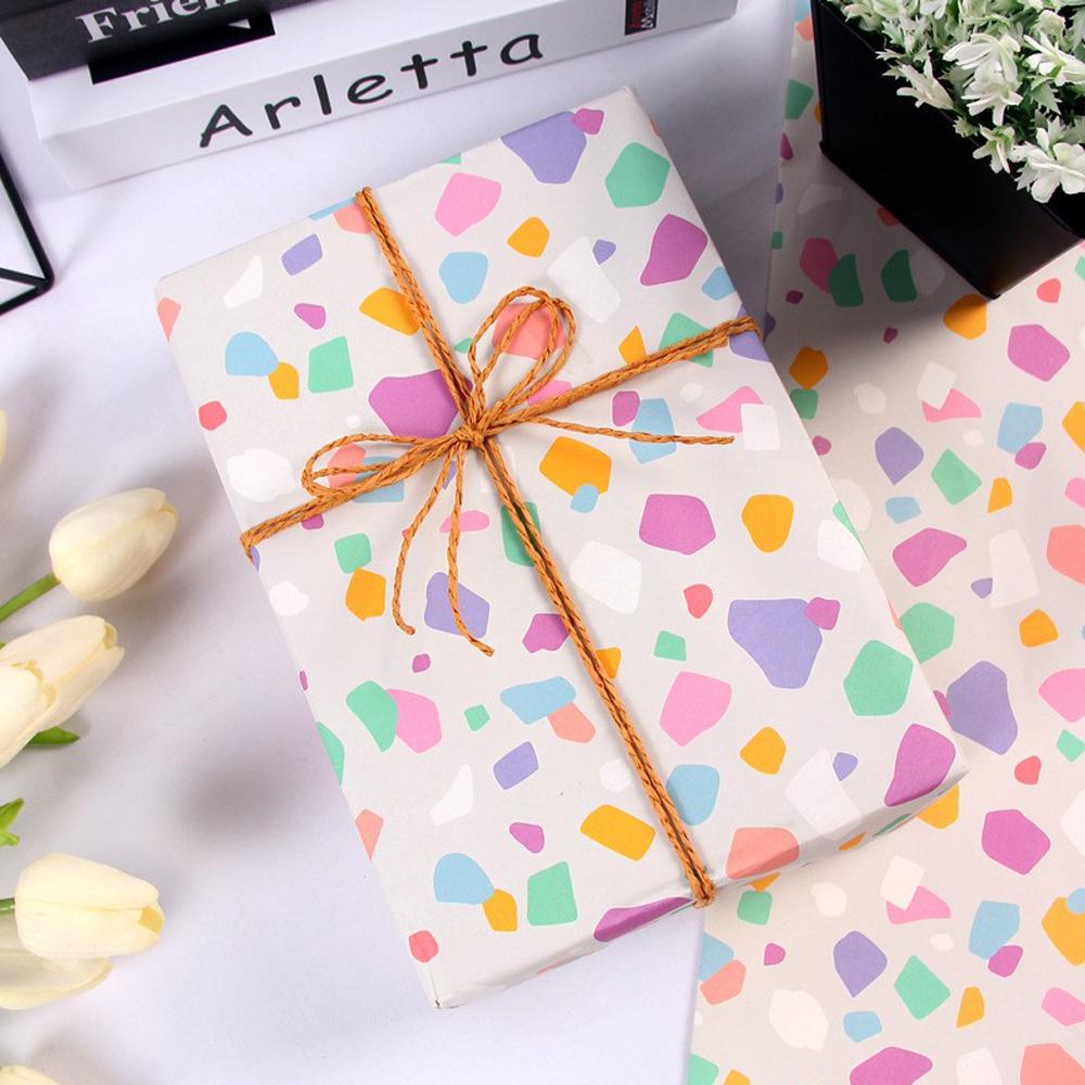 50*70cm Valentine's Day Gift Wrapping Paper DIY Craft Paper Birthday Gift Wrapping Paper Colorful Love DIY Bag Book Paper Decora
