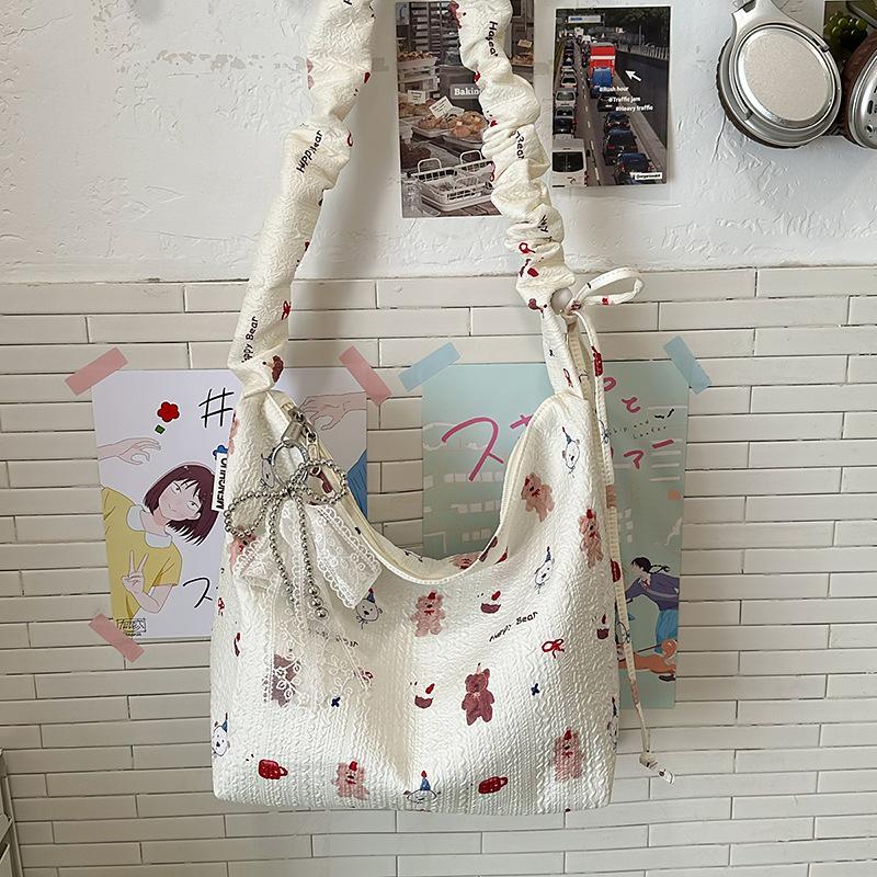 Cute Crossbody Bag Women's New Japanese Fashion Print Cloud Bag Lightweight and Versatile Shoulder Bag Student Shoulder Bag
