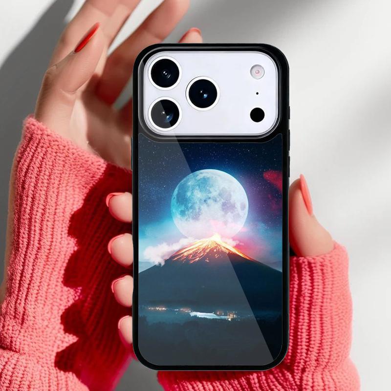 Space Sky Moon Phone Case for iPhone 17 Air 16e 15 14 13 Pro Max Back Cover for 12 11 Pro Coque
