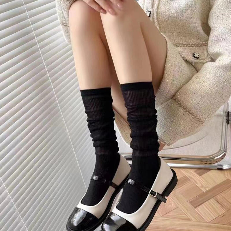 (1+1) Nunarin locker sitzende lange Socken, durchsichtige Socken, keine Kompressionssocken