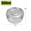 660/1040/1590ml Stainless Steel Fresh-Keep Box Sealed Lunch Box with Lid Food Container Refrigerator Fruit Organizer Container