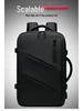 Men's Expandable Oxford Cloth Laptop Backpack - Large Capacity & Multifunctional for Business Travel