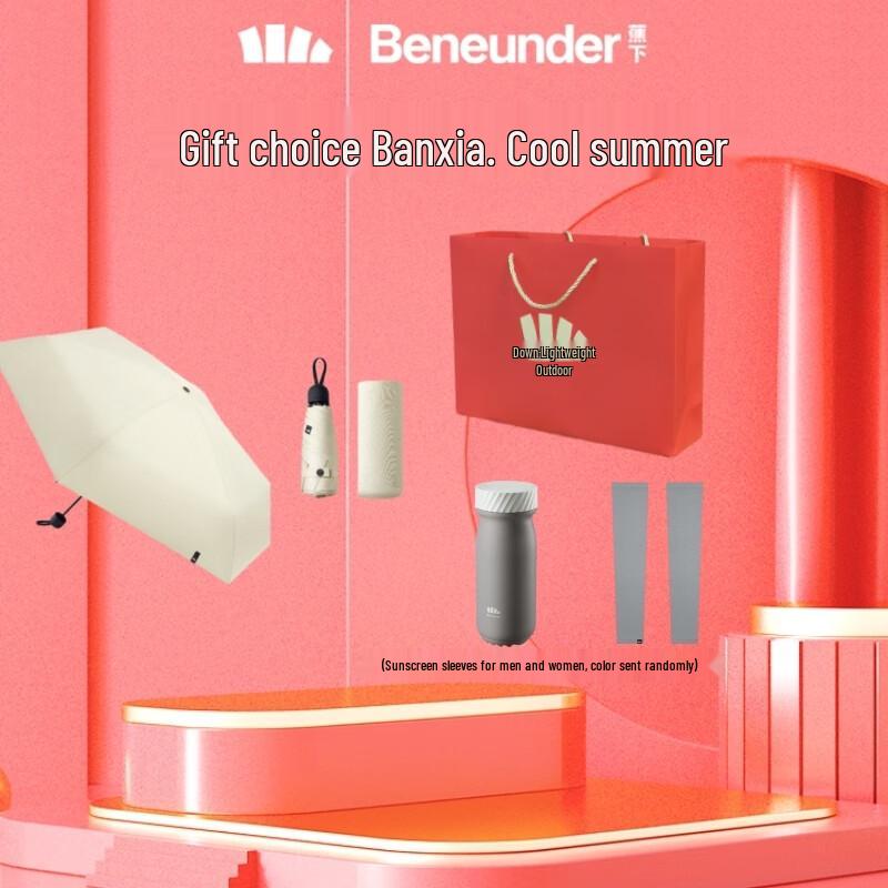 Beneath the Banana 5-Fold UV Protection Pocket Umbrella Gift Set