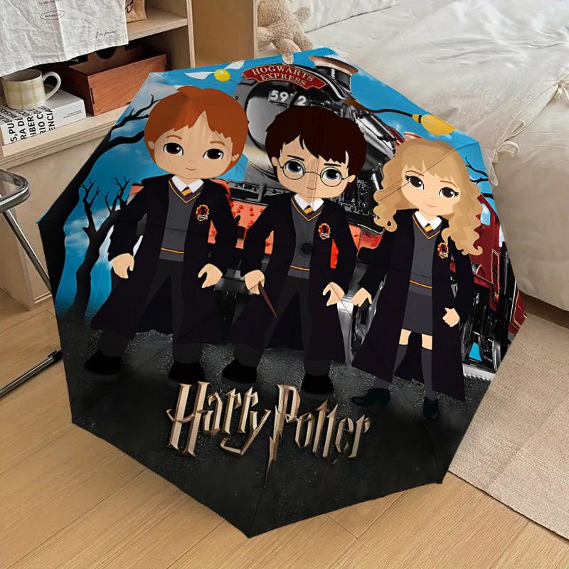 1PC Hogwarts Express Harry Potter Umbrella-8-Rib Reinforced, Automatic Open, Lightweight & Durable, Cute Fashion Accessory for Outdoor, D2704