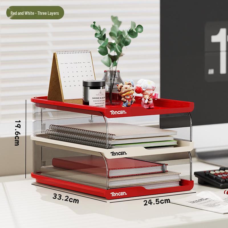 Transparente stapelbare A4 Dokumenten-Organizer-Box