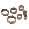 7PCS Leather Die Cutter Polygon Handicraft Leather Cutting Dies Mold 20‑50mm High Carbon Steel