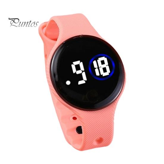 

Детские светодиодные цифровые часы с круглым циферблатом, водонепроницаемые часы для плавания, регулируемый силиконовый ремешок, точное время, четкий дисплей, детские студенческие наручные часы розовый