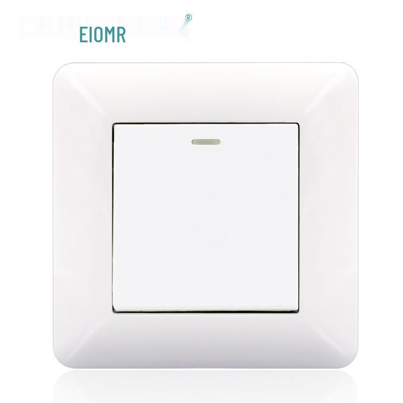 Curved White European Standard Socket Panel with Double USB & Type C, German Switch, Concealed Installation
