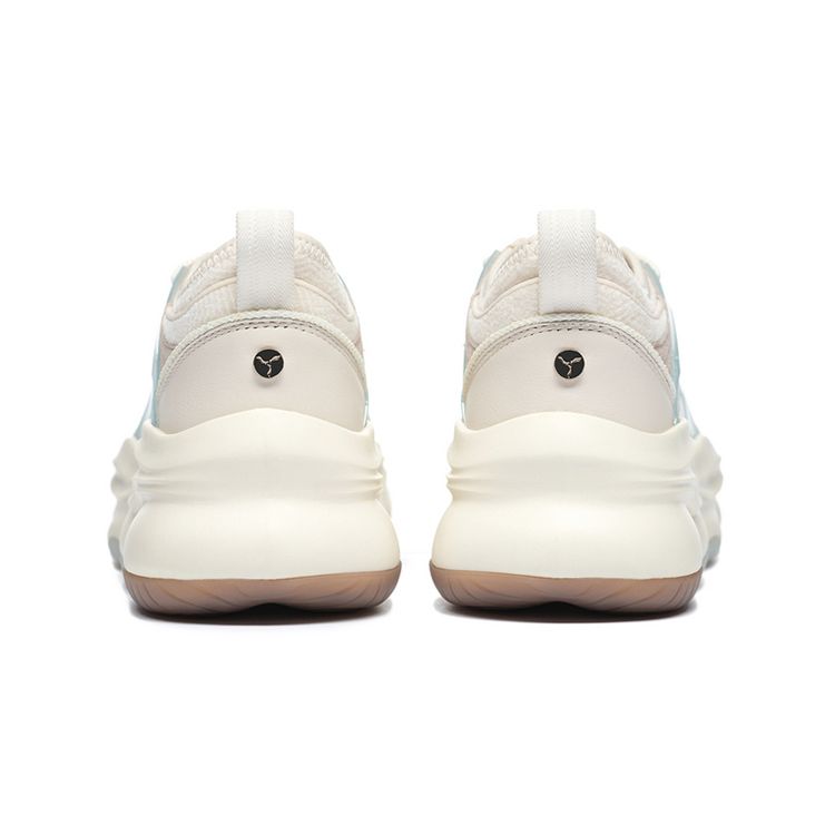 Li-Ning 1990 Classic Series Non-Slip Wear-Resistant Low-Top Sports Casual Shoes Women Sneakers White Blue ALFS190-1