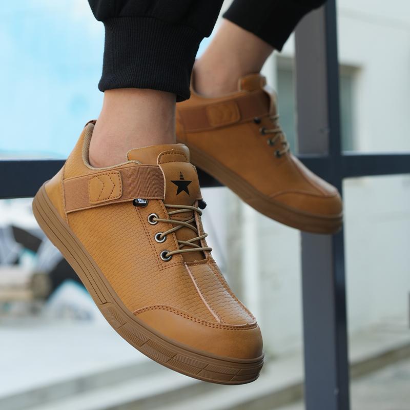 Eur Size Leather Work Safety Shoes For Men Anti-puncture Outside Construction Anti Smashing Indestructible Steel Toe Sneaker