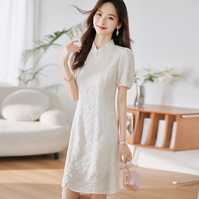 Hangyige New Chinese Style Jacquard Cheongsam Dress