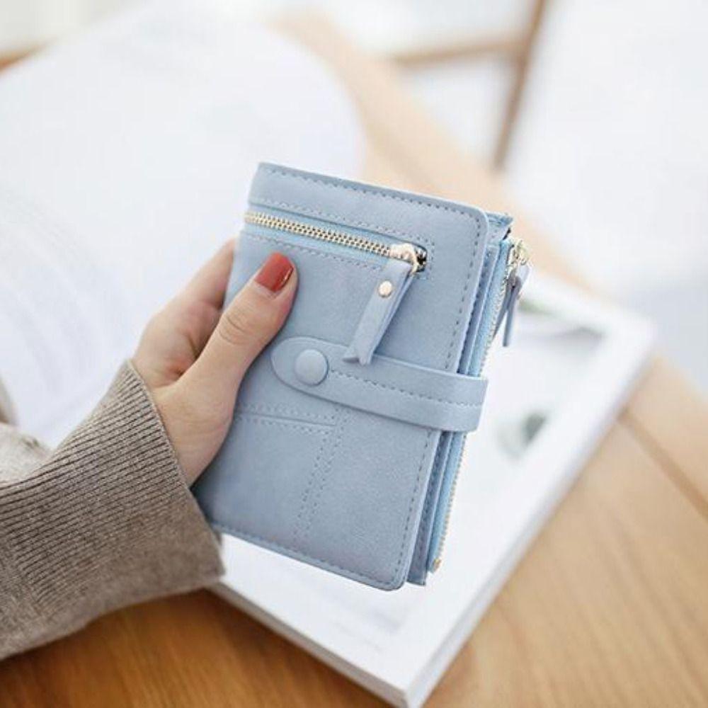 Waterproof Women Card Bag Multi-card Slot PU Leather Coin Purse Simple Short Women Wallets  Daily