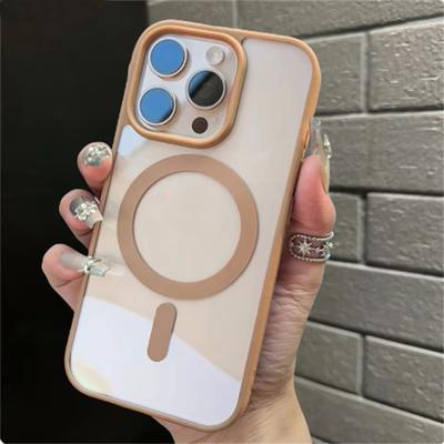 Luxuriöse transparente Magsafe-Hülle für iPhone 16 15 14 Plus 13 12 11 Pro XS XR Max Mini Original magnetische kabellose Ladeabdeckung