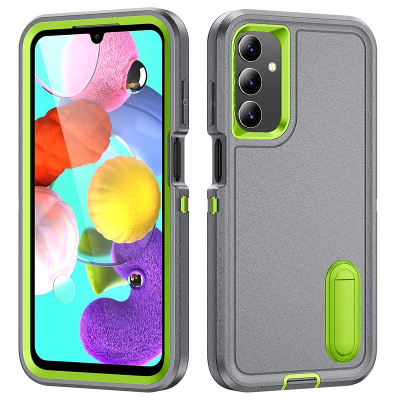 3 In 1 Heavy Armor Defend Phone Case For Samsung Galaxy A16 A06 A15 A14 A54 A26 A36 A56 A17 A27 A37 5G Plastic Frame TPU Cover