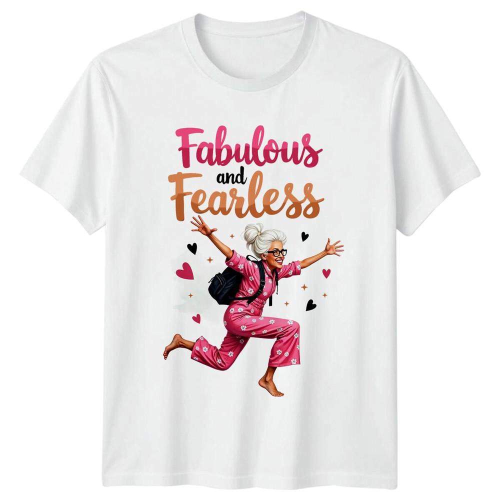 Fabulous And Fearless Grandma TShirt Running Grandma Love TShirt S