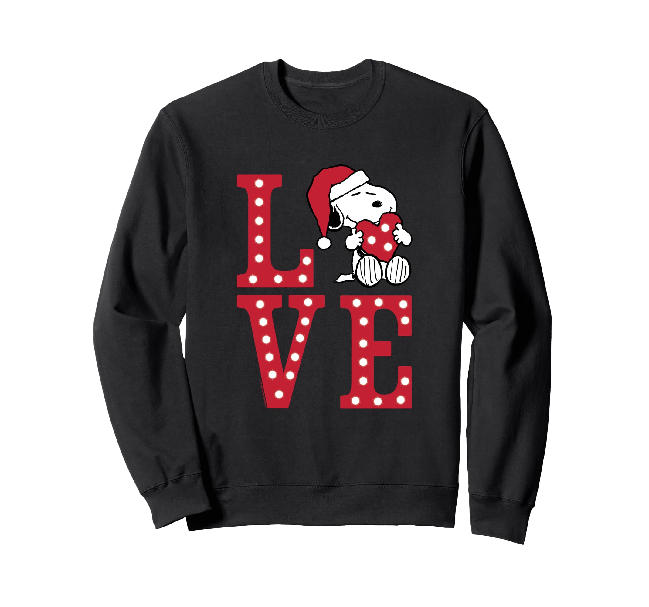 

Свитшот Peanuts Christmas Snoopy Festival Light Up Love Heart чёрный