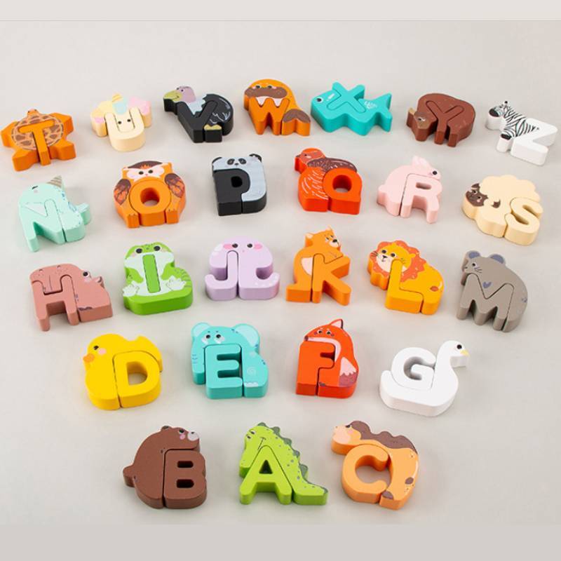 Childrens Wooden Alphabet Puzzle Toy With Recording Function For Early Learning And Brain Development