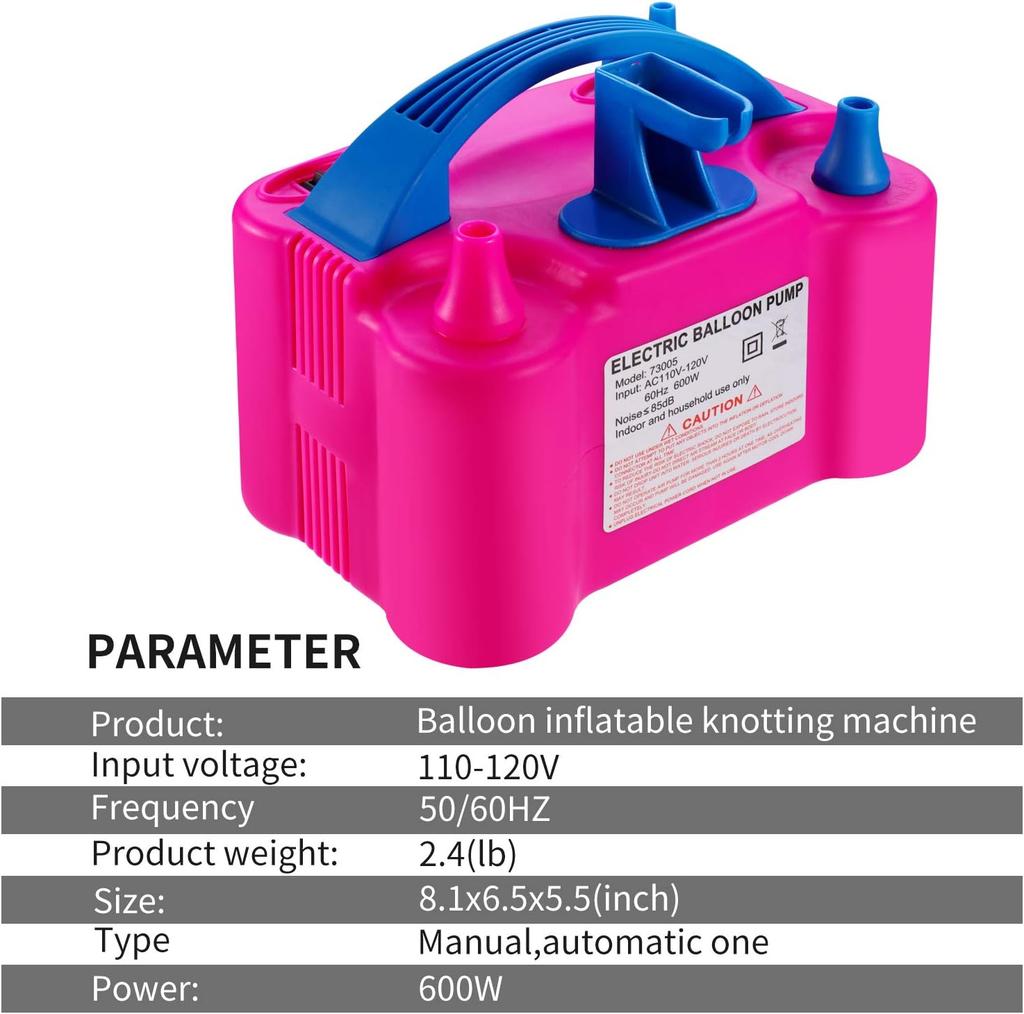 Portable Dual Nozzle Electric Blower Inflator,Dual Nozzle Electric Inflator- Party Decoration Sports,Electric Air Balloon Pump