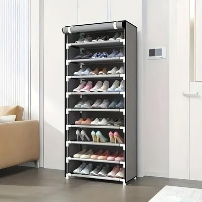 6/8/10-lagiger multifunktionaler Schuh-Organizer - Einfaches Schuhregal, Haushaltstaubdichter Aufbewahrungs-Schuhschrank, Einfacher Schuhschrank für den Innenbereich