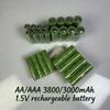 1.5V AA 3800mAh AAA 3000mAh Rechargeable Alkaline Batteries, Stable Performance for Cameras MP3 Players and Radios
