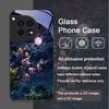 Moon Cherry Blossom Pattern Scenery Tempered Glass Phone Case for OnePlus 13 R 12 11 10 Pro ACE2 ACE3 Nord CE 4 3 2 Lite Covers