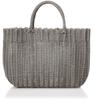 Murataya Vinyl P.P. Jumbo Basket Bag, Gray, Approx. 44 X 16 X 32cm (Approx. 48cm To Handle), 9682
