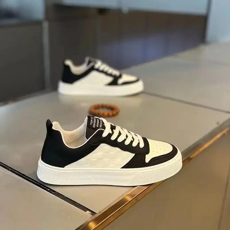 Weiße Lässige Leder Herren Sneaker Schuhe Bequeme Trend Board Schuhe für Herren Atmungsaktive Sneaker Sportschuhe Herren Laufschuhe