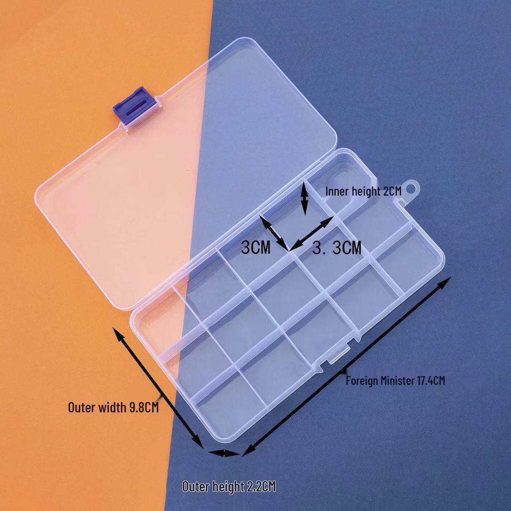 Transparent DIY Jewelry Organizer with Removable Storage Box and Loose Beads Compartment