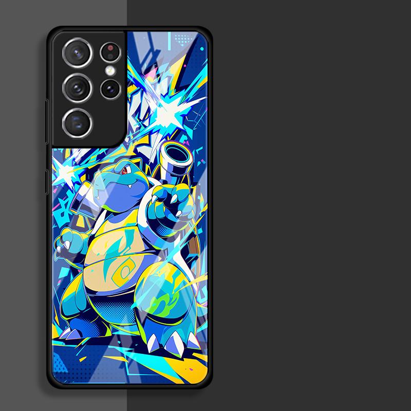 Hot Comic Pokemon Art Luxury Phone Cover Glass Case for Samsung Galaxy S26 S25 Ultra S24 S23+ S20 FE S22 S25+ S24+ S21 S23 Plus