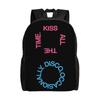 Kiss All the Time Backpack 2026 Music Aesthetic Backpacks Student Travel Big School Bags Colorful Rucksack