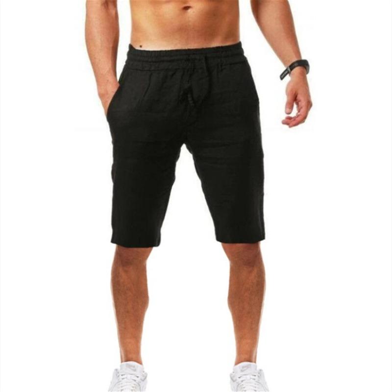 Men's Shorts Pants Male Summer Breathable Solid Color Trousers Fitness Streetwear