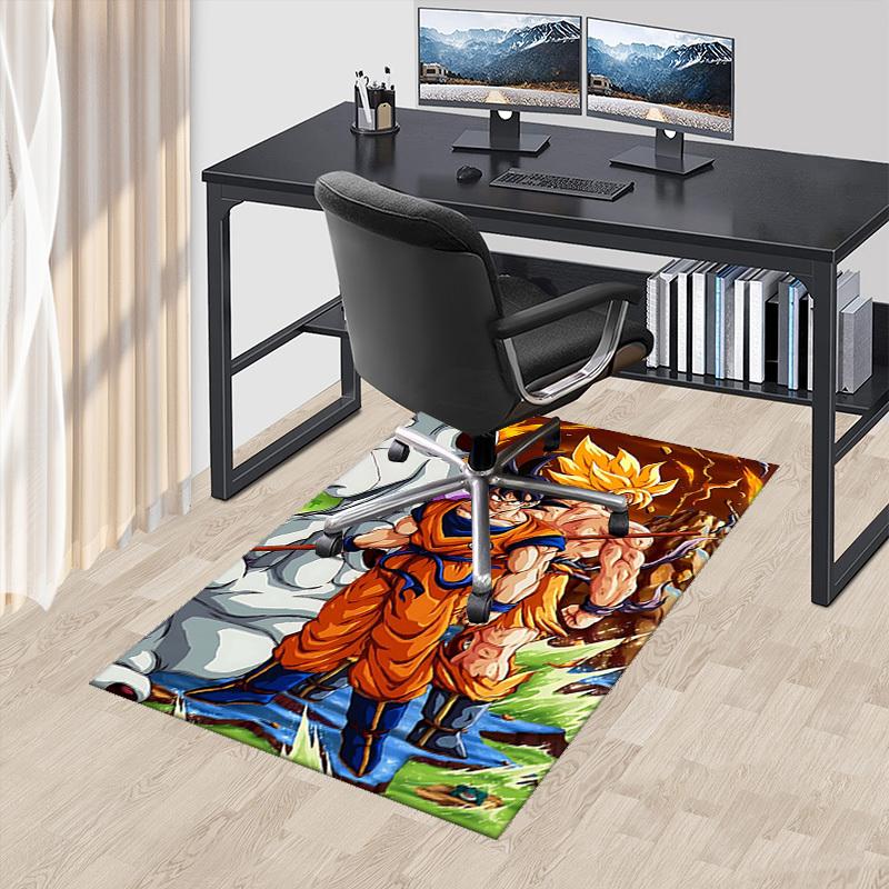 

1pc Anime Dragon Ball Z Goku Chair Mat - Anti-Slip Carpet for Office Desk, Home Decor, Living Room, Bedroom, Game Room - Perfect Gift for Anime Fans.U 60cm by 90cm