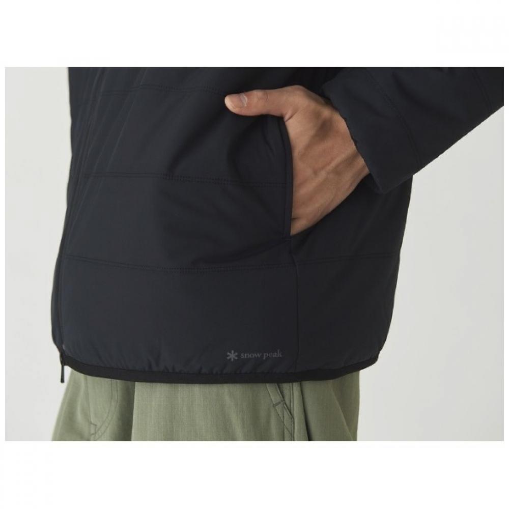 Snow Peak Unisex FLexibLe Zip Up Hoodie BLack Sw 24au00304bk [Unisex L Size]