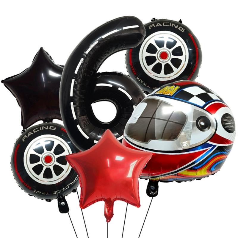 High Quality 40 Inch Aluminum Foil Racing Balloon Set with Sturdy Portable Construction Ideal for Indoor Outdoors Party Use
